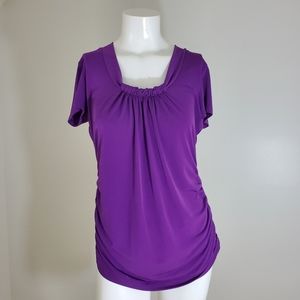 NY&Company Purple Stretch Blouse [size M]